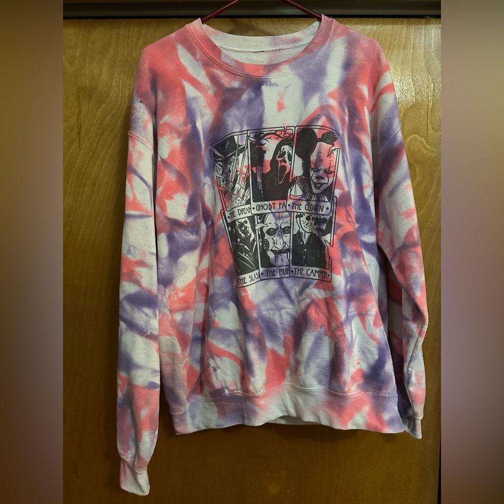 Tie-Dye horror Graphic sweater